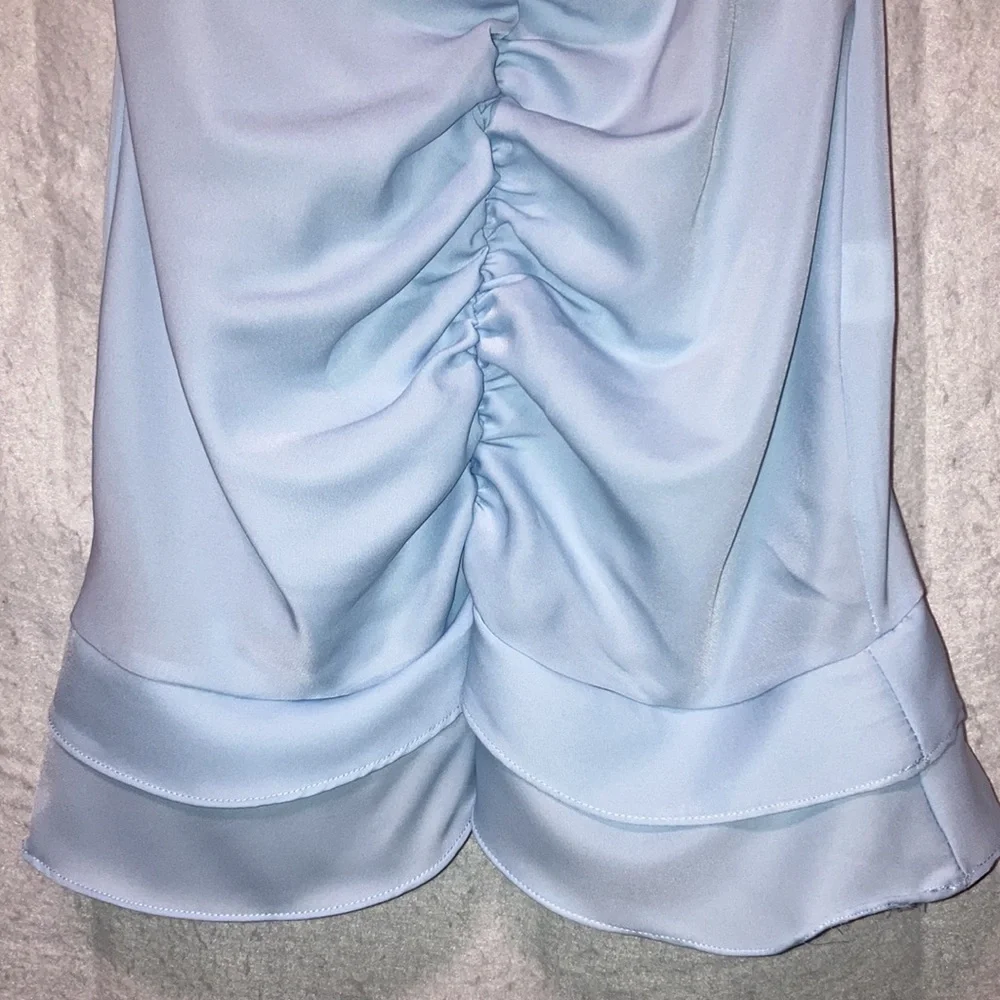 YesStyle Ruched Ruffle Dress Small - Picture 5 of 15